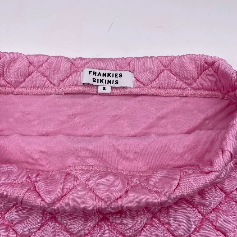 FRANKIES BIKINIS Winward Puff Skirt and Puff Tank in Baby Pink. Size S